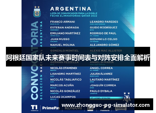 阿根廷国家队未来赛事时间表与对阵安排全面解析
