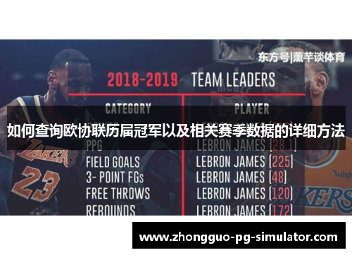 如何查询欧协联历届冠军以及相关赛季数据的详细方法